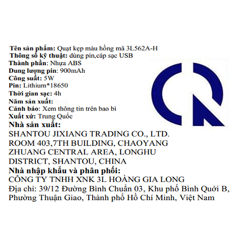 Quạt kẹp và để bàn mini xoay 720 độ 3L 3L562A-H 11