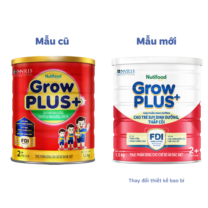 Sữa bột Nutifood GrowPLUS+ đỏ 2+ hương vani 1.5 kg (từ 2 tuổi) cho trẻ suy dinh dưỡng, thấp còi 2