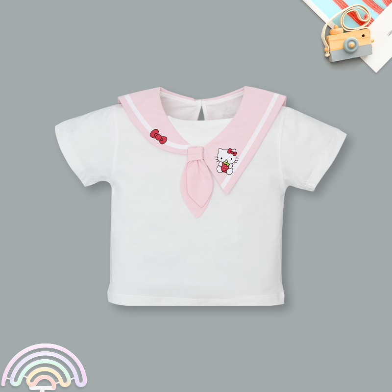 Set váy bé gái Pony Kids cổ hải quân màu hồng 16