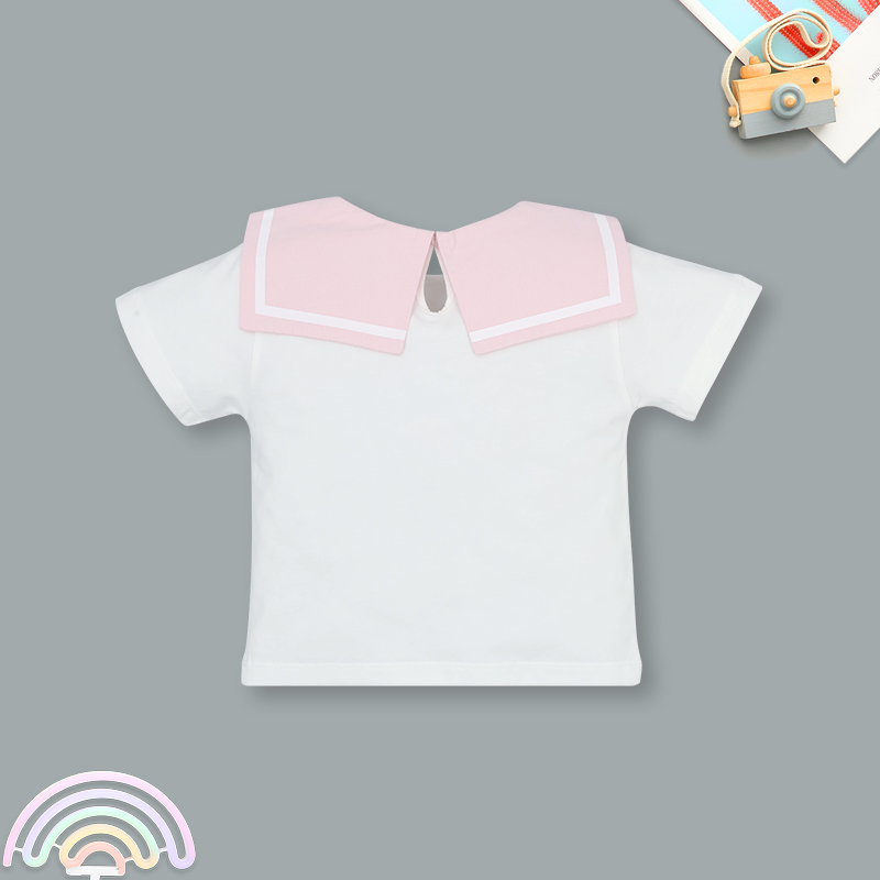 Set váy bé gái Pony Kids cổ hải quân màu hồng 17