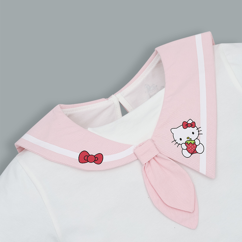 Set váy bé gái Pony Kids cổ hải quân màu hồng 18