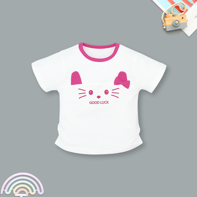 Set váy bé gái Pony Kids in mèo màu trắng 2