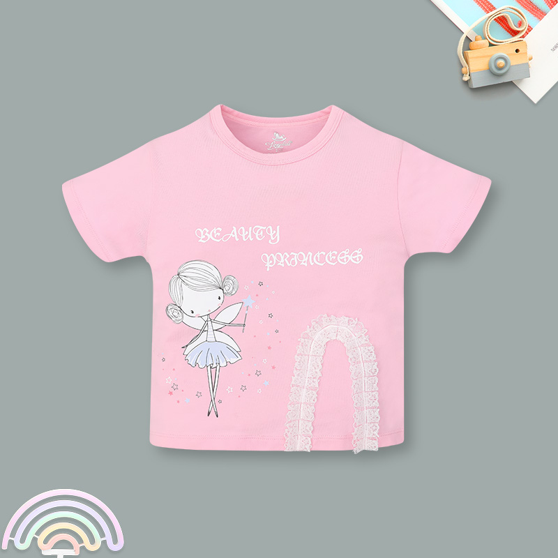 Set váy bé gái Pony Kids xẻ ren màu vàng 15