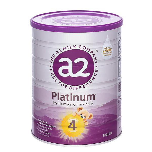 Sữa bột a2 Platinum Premium Junior Milk Drink số 4 lon 900g (từ 3 tuổi) - AVAKids.com