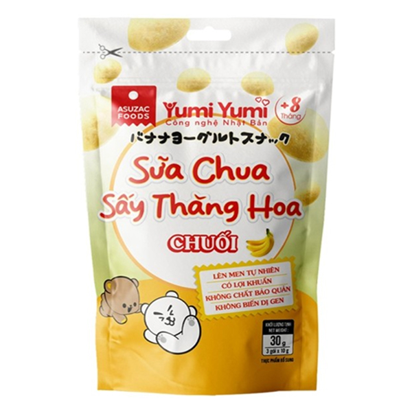 Sữa chua khô sấy thăng hoa vị chuối Yumi Yumi