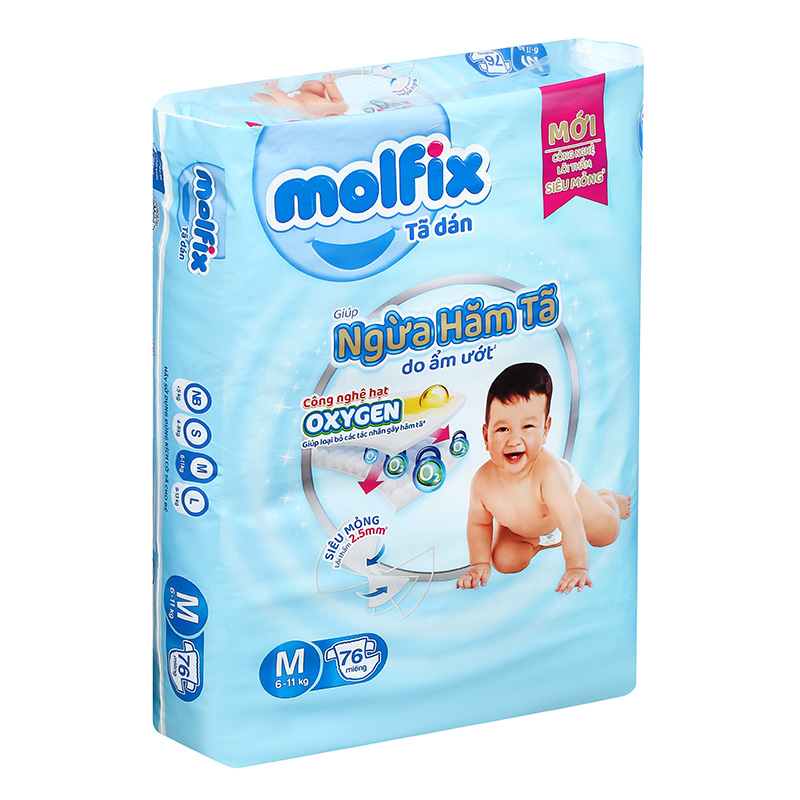 Tã dán Molfix Oxy size M 76 miếng (6 - 11 kg) 3