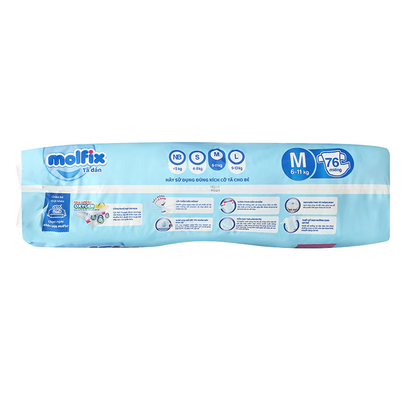 Tã dán Molfix Oxy size M 76 miếng (6 - 11 kg) 4