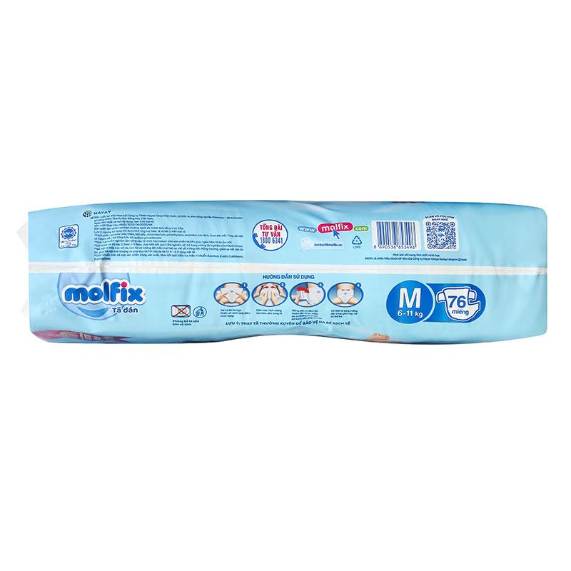 Tã dán Molfix Oxy size M 76 miếng (6 - 11 kg) 5