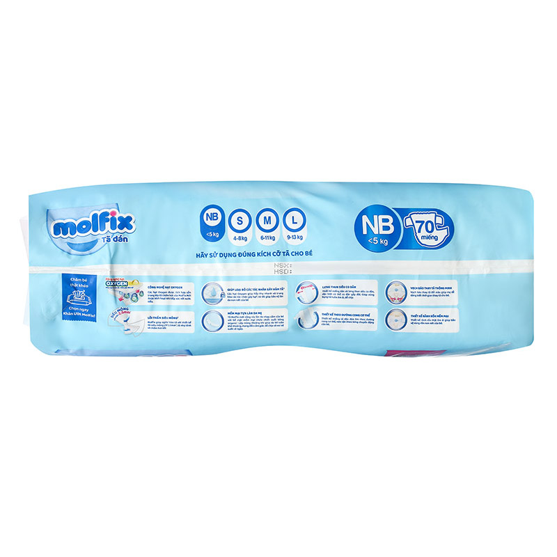 Tã dán Molfix Oxy size M 76 miếng (6 - 11 kg) 17