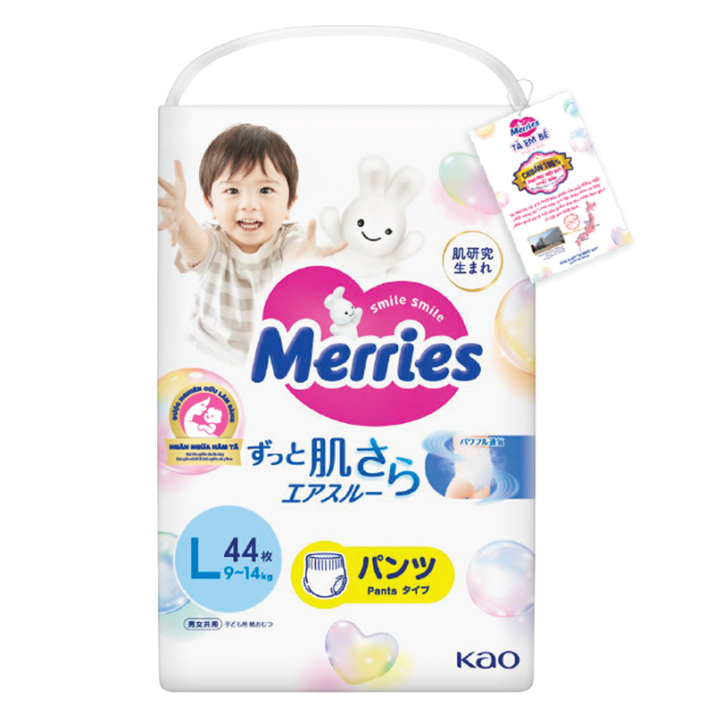Tã quần Merries size L 44 miếng (9 - 14 kg) - Giao bao bì ngẫu nhiên 5