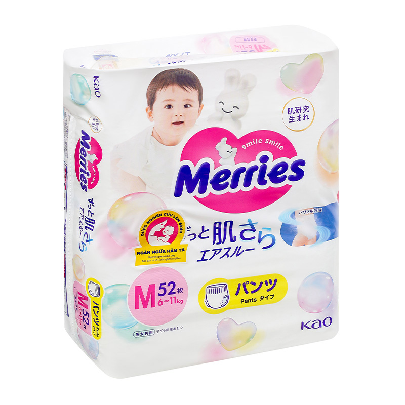 Tã quần Merries size M 52 miếng (6 - 11 kg) - Giao bao bì ngẫu nhiên 7