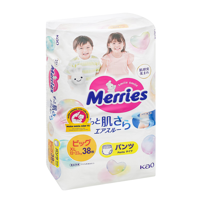 Tã quần Merries size XL 38 miếng (12 - 22 kg) - Mẫu mới 7