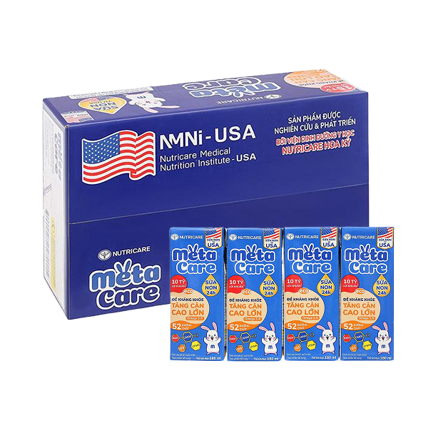 Thùng 48 hộp sữa non pha sẵn MetaCare Eco 180 ml (từ 1 tuổi)