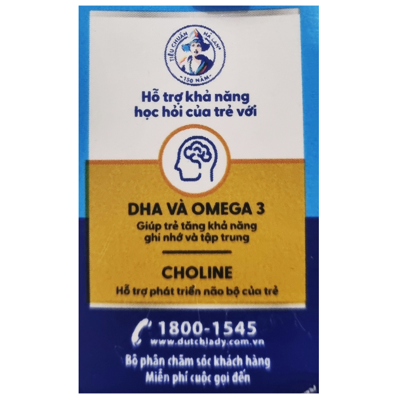 Lốc 4 hộp sữa tươi Dutch Lady OmegaSmart ít đường 110 ml (từ 1 tuổi) 11