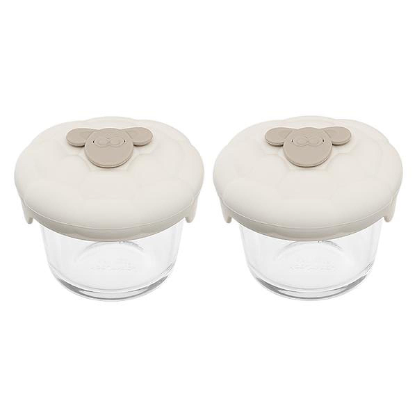 2 hộp đựng sữa và thức ăn dặm cho bé Lock&Lock LNG058S2IVY 150 ml - Màu be - AVAKids.com