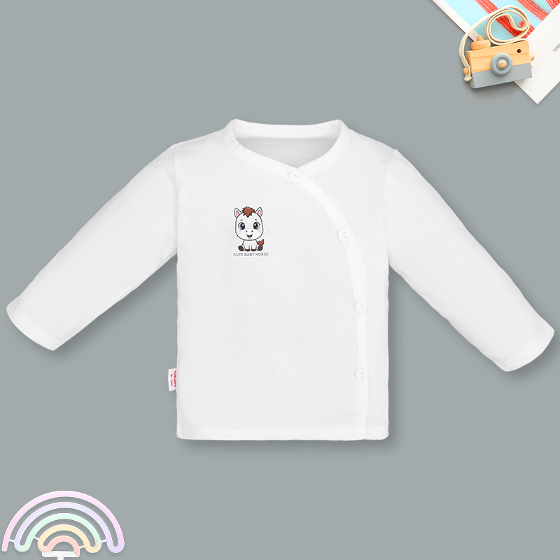 Áo tay dài bé trai IQ Baby màu trắng - in hình ngẫu nhiên 3