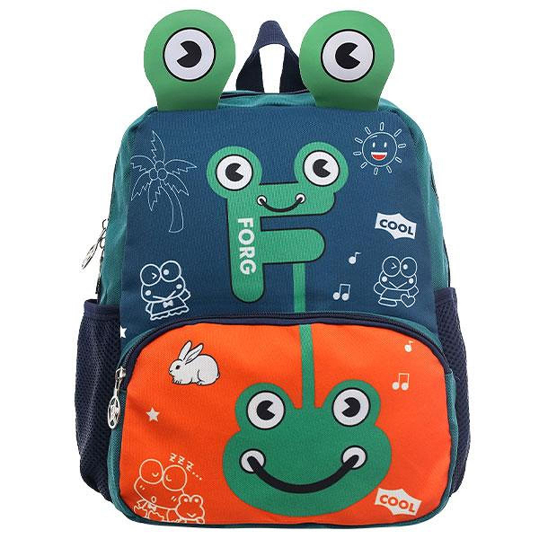 Balo cho bé mẫu giáo 3L ếch 5518XL xanh lá