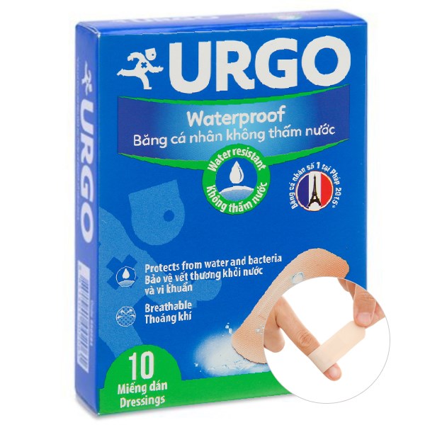 Băng cá nhân không thấm nước Urgo Waterproof (2 x 7.2cm)