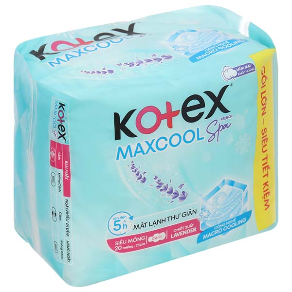 Băng vệ sinh Kotex Maxcool siêu thấm, có cánh