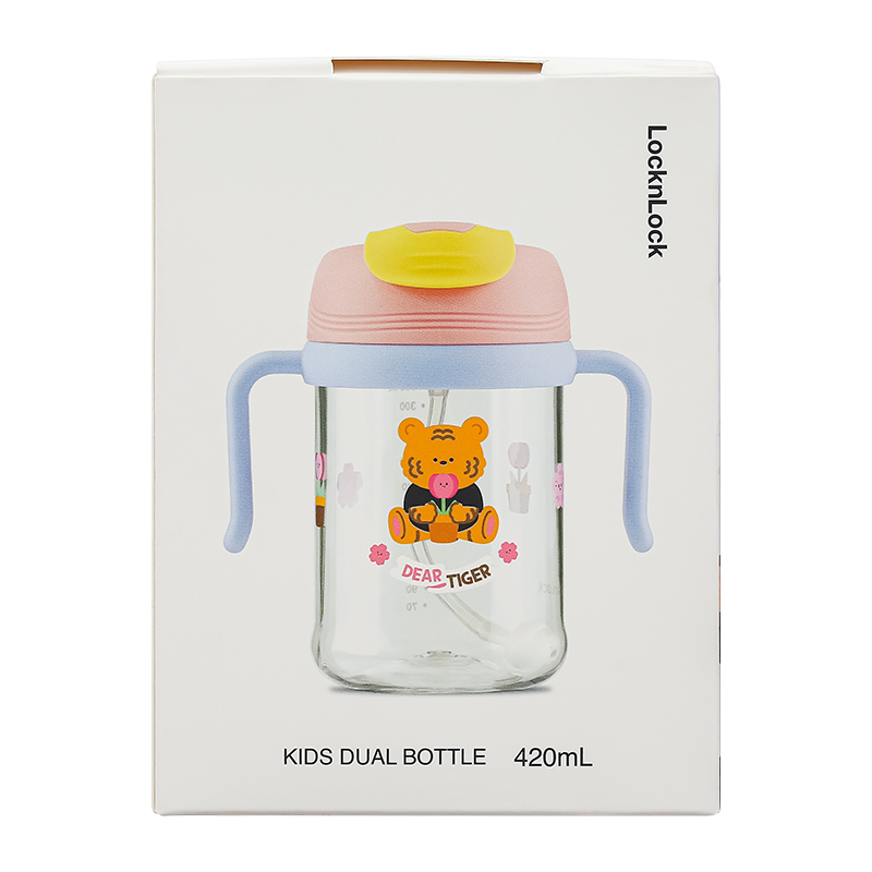 Bình tập uống Lock&Lock ABF852PIK 420 ml - Màu hồng (từ 6 tháng) 2