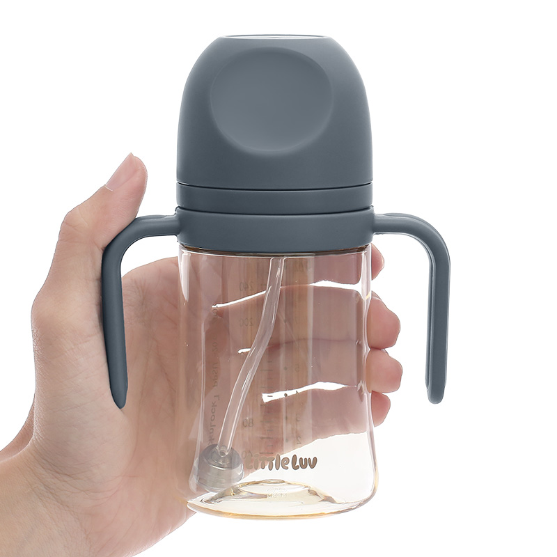 Bình tập uống PPSU Lock&Lock Little Luv Straw Cup HAP915BLU 350ml - Màu xanh dương (từ 6 tháng) 9