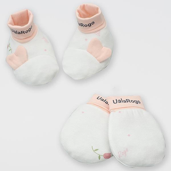 Bộ bao tay, bao chân Lyly Ualarogo UR902 màu hồng (0 - 3 tháng) - AVAKids.com