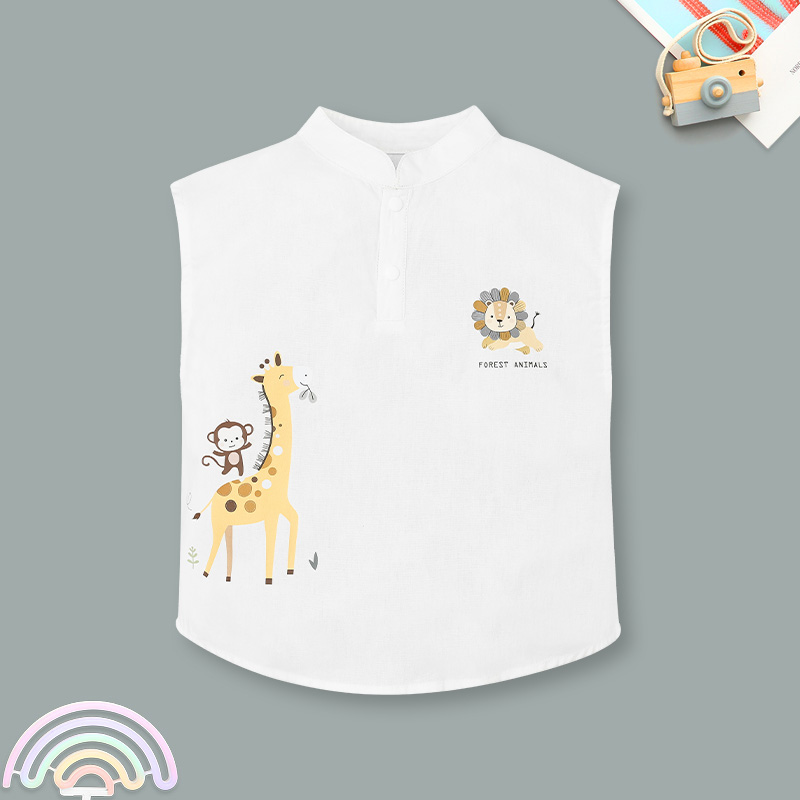 Bộ sát nách bé trai Ponykids quần bom màu trắng - xanh 2