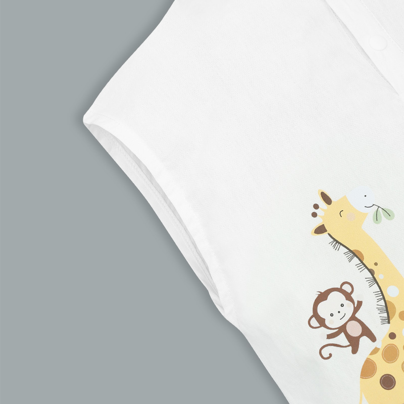 Bộ sát nách bé trai Ponykids quần bom màu trắng - xanh 5