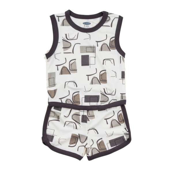 Bộ sát nách bé trai Ualarogo UR2218 màu nâu