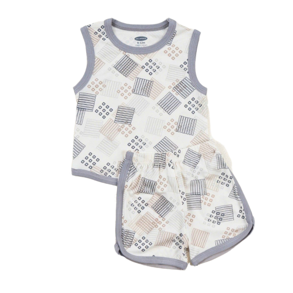 Bộ sát nách bé trai Ualarogo UR2218 màu xám