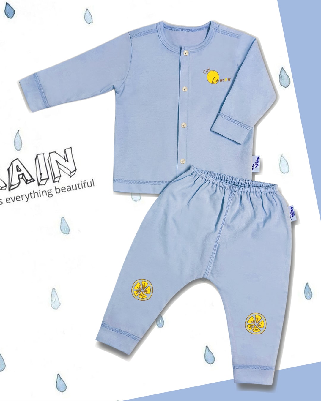 Bộ tay dài cài giữa BabyMommy - Màu ngẫu nhiên 3