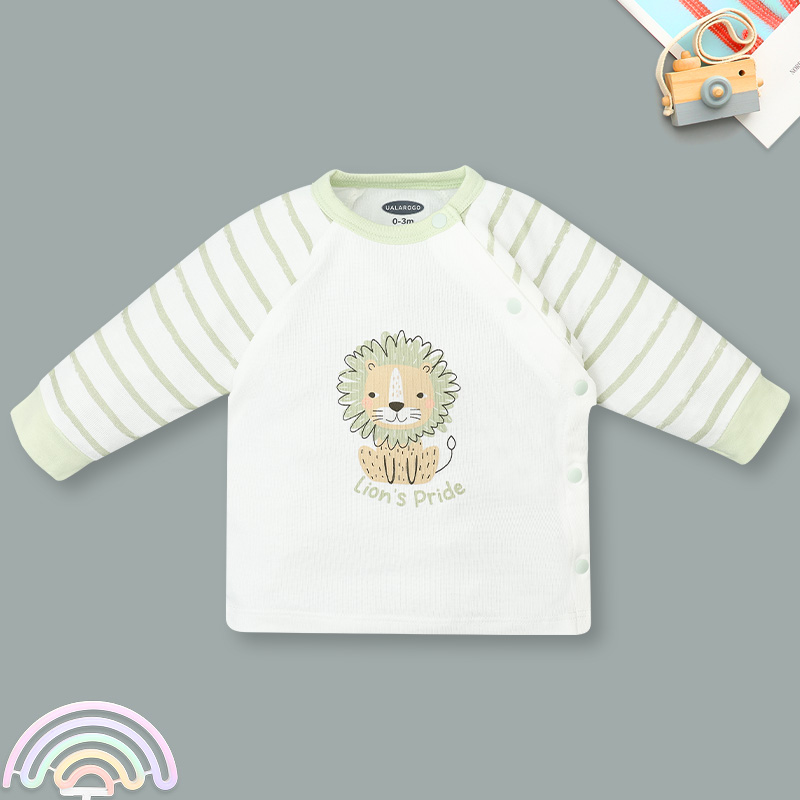 Bộ tay dài cài chéo Ualarogo UR028 hình kẻ ngang 2