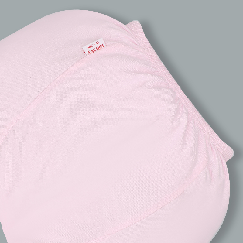 Bộ tay dài cúc bấm chéo in kỳ lân hồng IQ Baby màu trắng - hồng 12