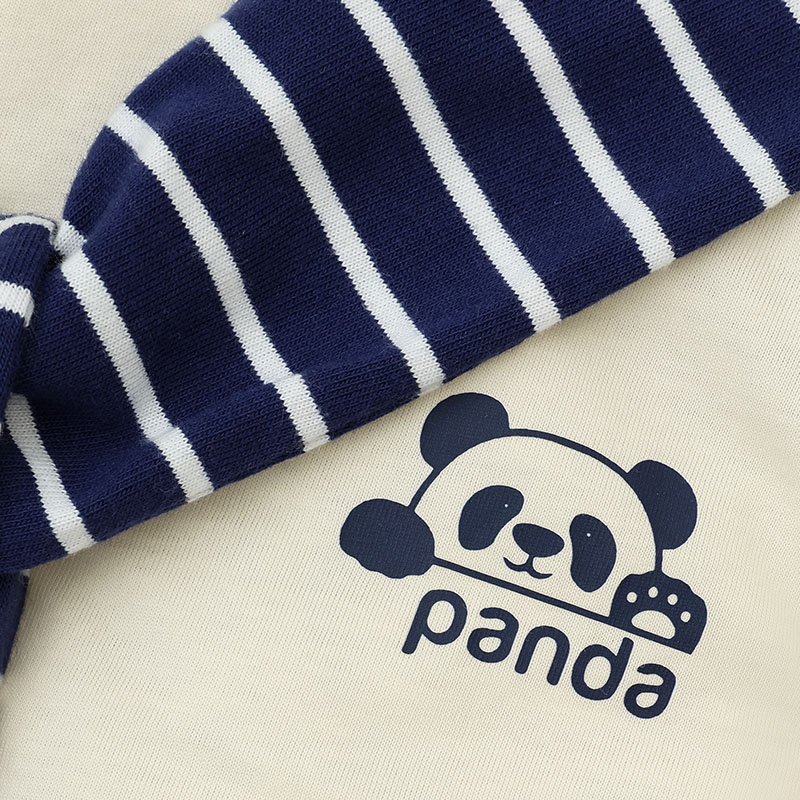 Bộ tay ngắn bé trai Pony Kids phối khăn màu trắng - nâu 21