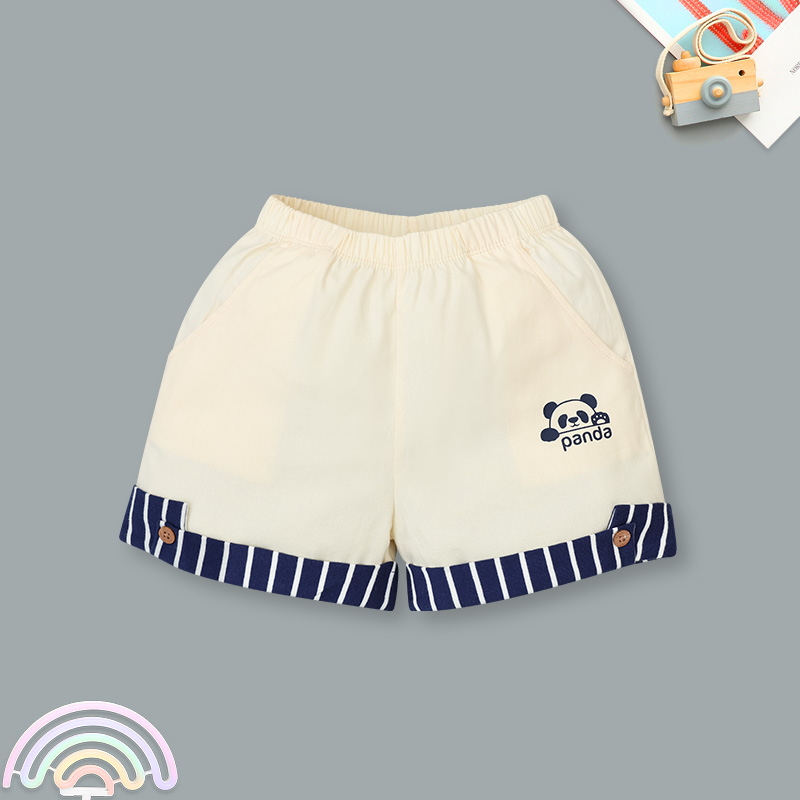 Bộ tay ngắn bé trai Pony Kids phối khăn màu trắng - nâu 23