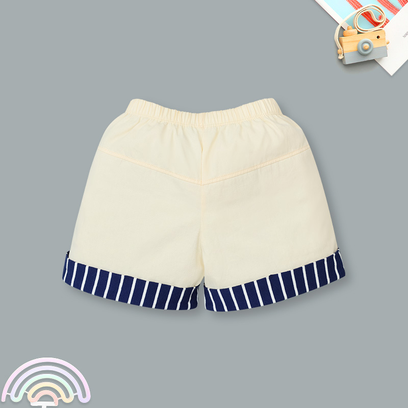 Bộ tay ngắn bé trai Pony Kids phối khăn màu trắng - nâu 24