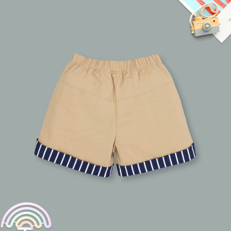 Bộ tay ngắn bé trai Pony Kids phối khăn màu trắng - nâu 10