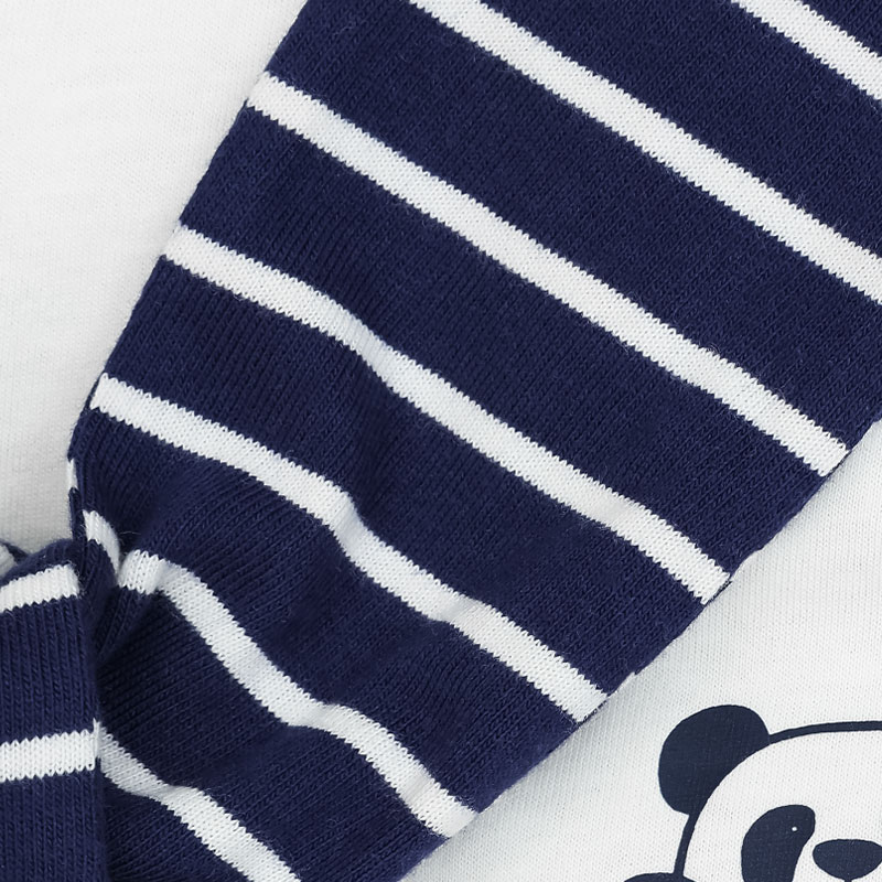 Bộ tay ngắn bé trai Pony Kids phối khăn màu trắng - nâu 7