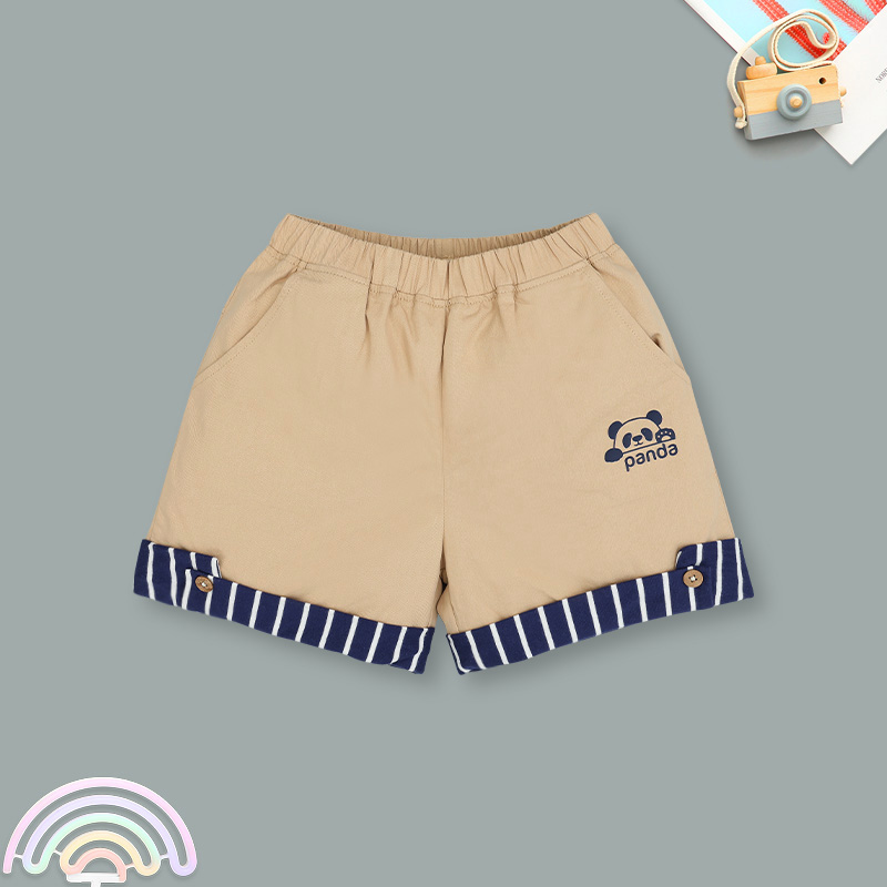 Bộ tay ngắn bé trai Pony Kids phối khăn màu trắng - nâu 9