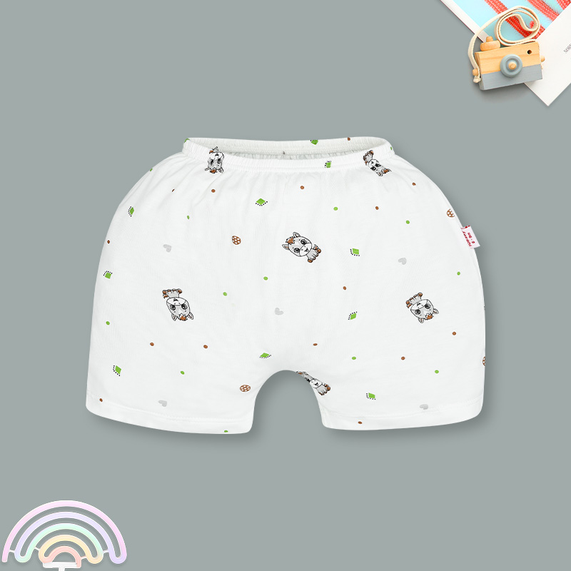 Bộ tay ngắn cúc bấm vai in ngựa con IQ Baby màu trắng 7