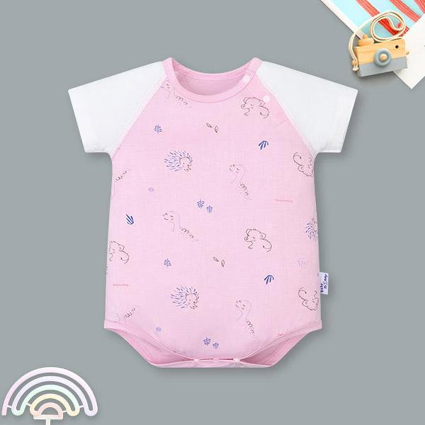 Bodysuit tay ngắn chip hoạ tiết BabyMommy 181025 màu hồng - Họa tiết ngẫu nhiên