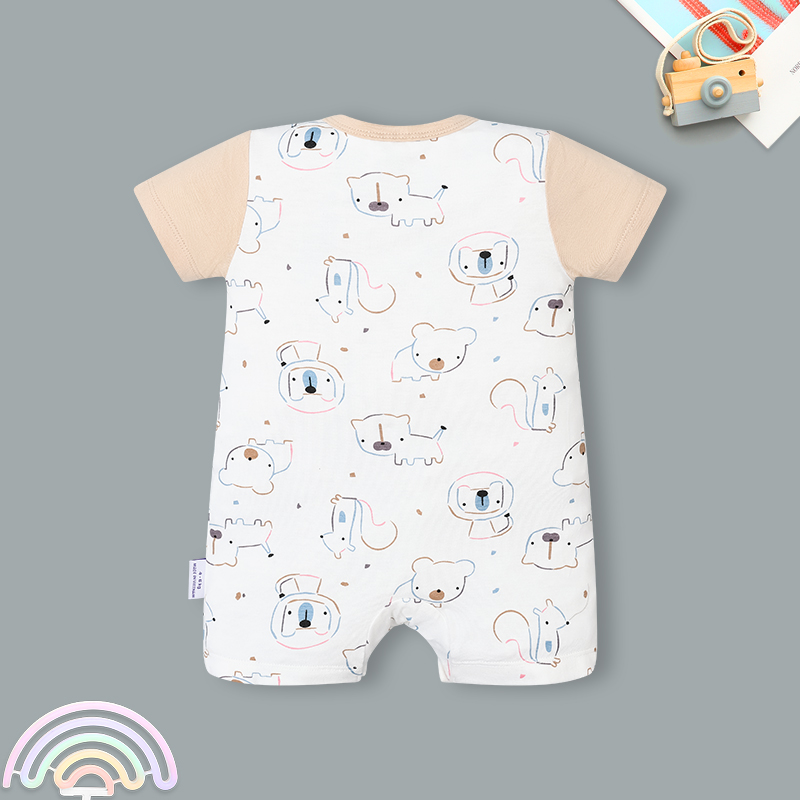 Bodysuit tay ngắn hoạ tiết BabyMommy 191025 màu xanh mint 10
