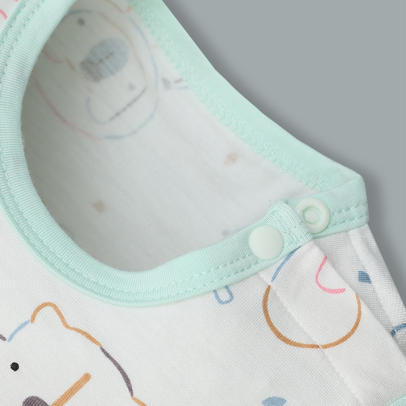 Bodysuit tay ngắn hoạ tiết BabyMommy 191025 màu xanh mint 4