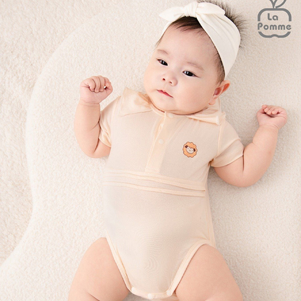 Bodysuit unisex La Pomme sợi tre be