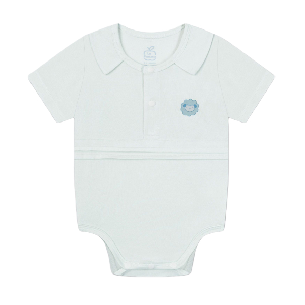 Bodysuit tay ngắn La Pomme giấc mơ mùa hè màu xanh