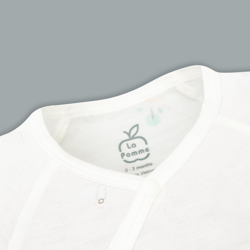 Bodysuit tay ngắn La Pomme mềm mịn đón con yêu màu hồng 7