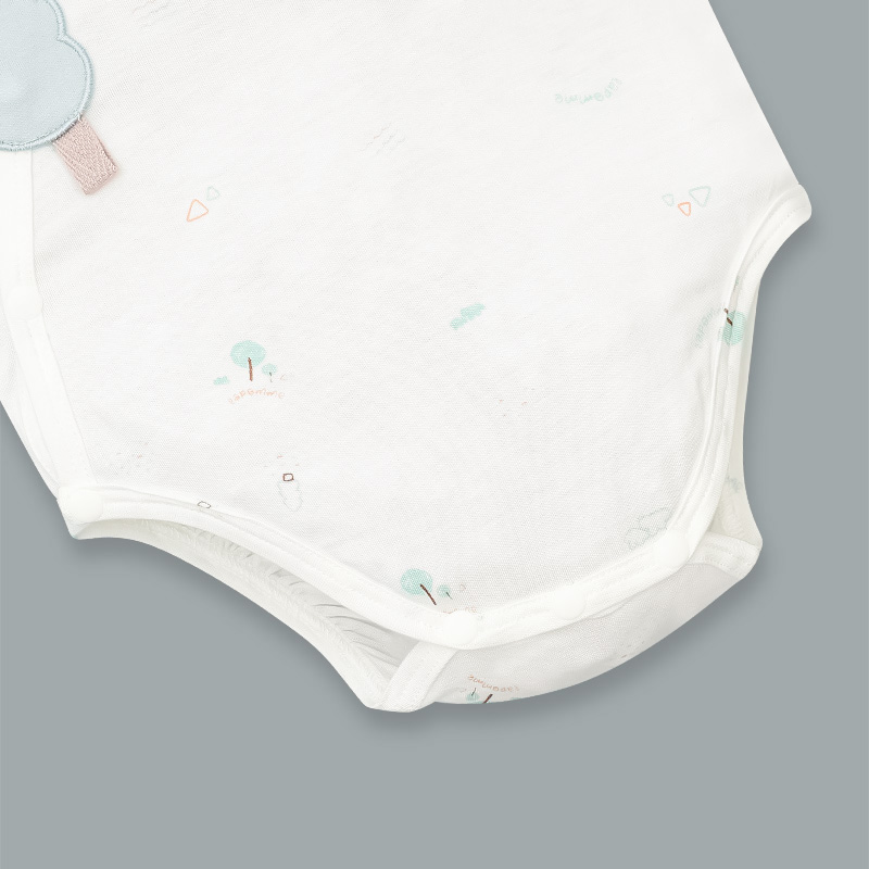 Bodysuit tay ngắn La Pomme mềm mịn đón con yêu màu hồng 9