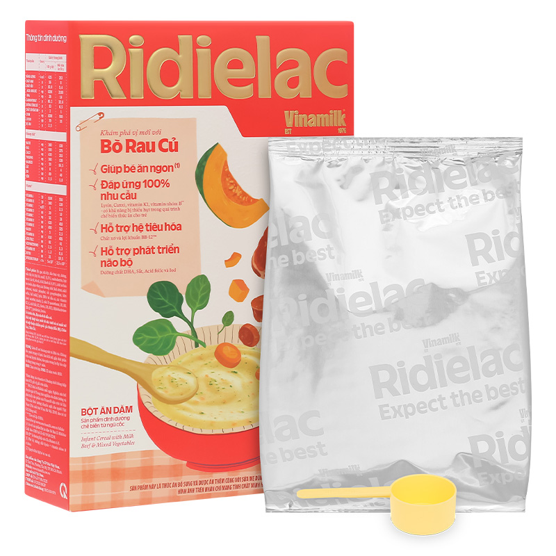Bột ăn dặm Vinamilk RiDielac Gold yến mạch, gà và đậu Hà Lan hộp 200g (7 - 24 tháng) 27