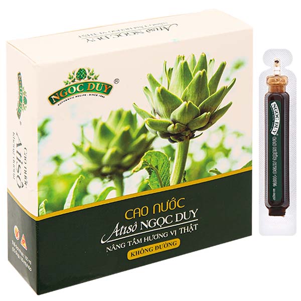 Cao Nước Atiso Ngọc Duy Không Đường hộp 10 ống x 10ml