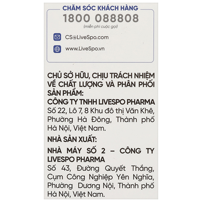 Dung dịch LiveSpo Navax giúp giảm nguy cơ viêm đường tai, mũi, họng chai 20ml - 10